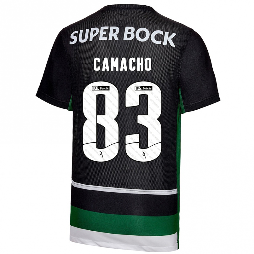 Enfant Football Maillot Rafael Camacho #83 Noir Blanc Vert Tenues Domicile 2024/25