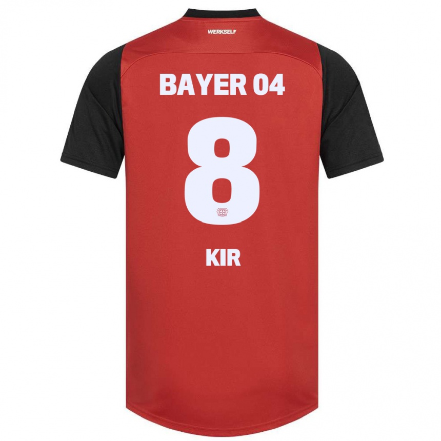 Enfant Football Maillot Burak Kir #8 Rouge Noir Tenues Domicile 2024/25