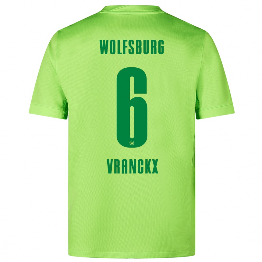 Enfant Football Maillot Aster Vranckx #6 Vert Fluo Tenues Domicile 2024/25