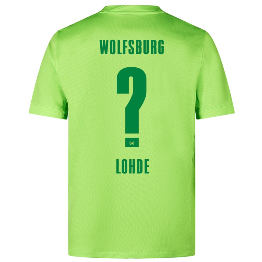 Enfant Football Maillot Sven Lohde #0 Vert Fluo Tenues Domicile 2024/25