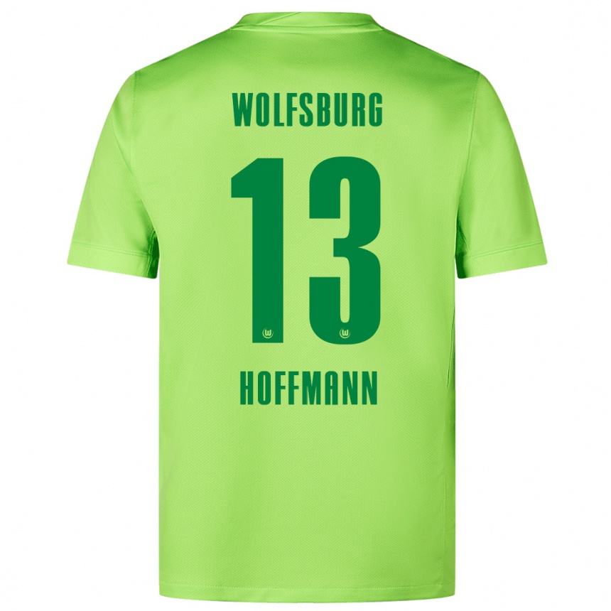 Enfant Football Maillot Nils Hoffmann #13 Vert Fluo Tenues Domicile 2024/25