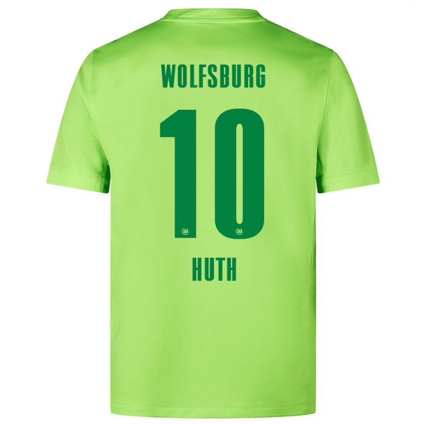 Enfant Football Maillot Svenja Huth #10 Vert Fluo Tenues Domicile 2024/25