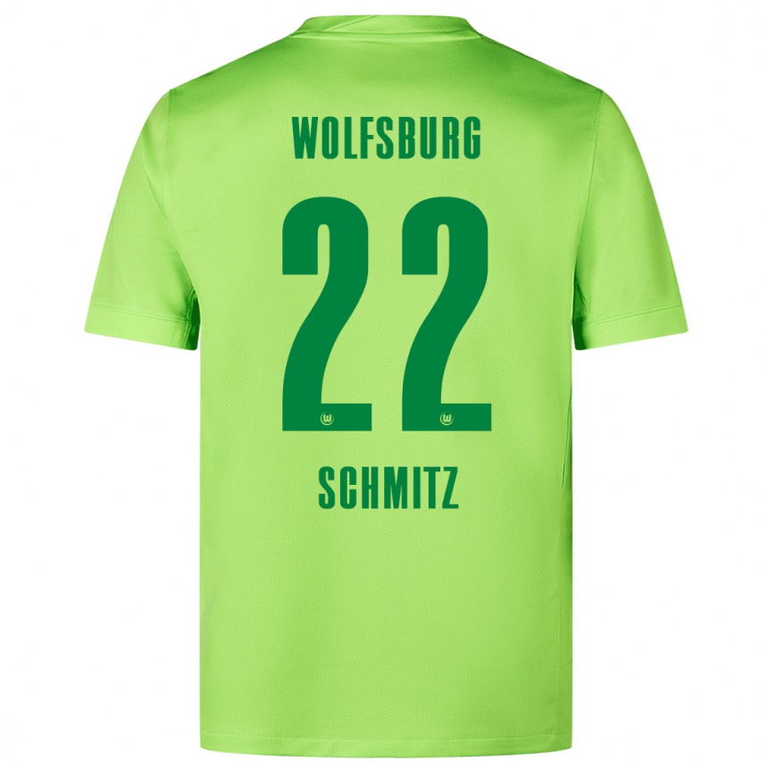 Enfant Football Maillot Lisa Schmitz #22 Vert Fluo Tenues Domicile 2024/25