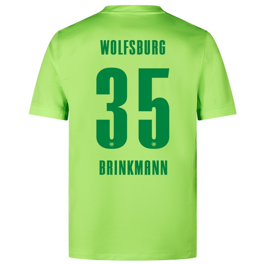 Enfant Football Maillot Karla Brinkmann #35 Vert Fluo Tenues Domicile 2024/25