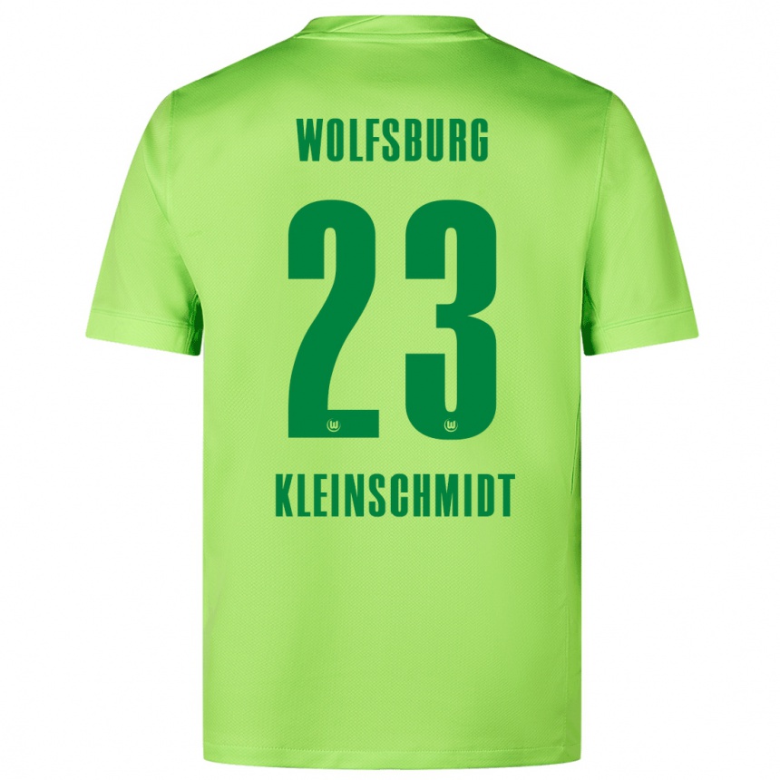 Enfant Football Maillot Max Kleinschmidt #23 Vert Fluo Tenues Domicile 2024/25