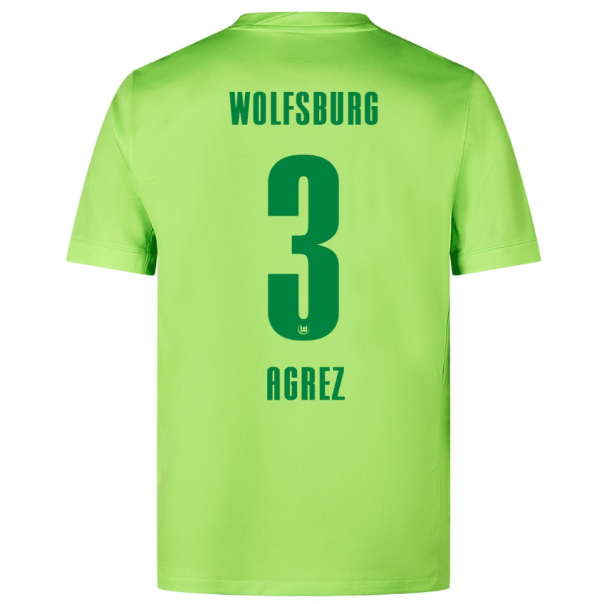 Enfant Football Maillot Sara Agrež #3 Vert Fluo Tenues Domicile 2024/25