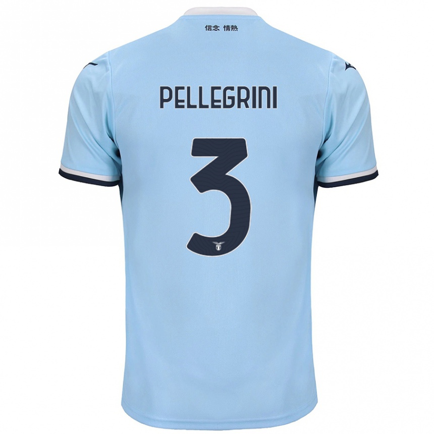 Enfant Football Maillot Luca Pellegrini #3 Bleu Tenues Domicile 2024/25