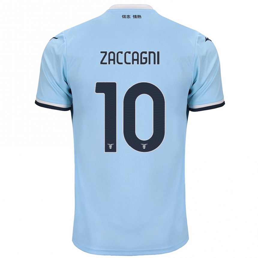 Enfant Football Maillot Mattia Zaccagni #10 Bleu Tenues Domicile 2024/25