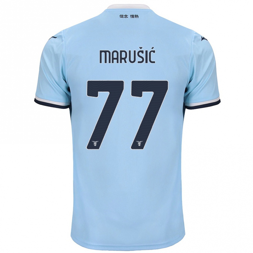 Enfant Football Maillot Adam Marusic #77 Bleu Tenues Domicile 2024/25