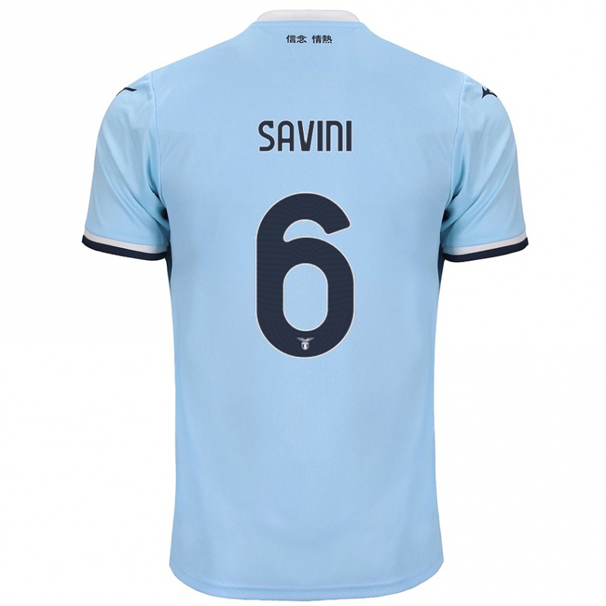 Enfant Football Maillot Federica Savini #6 Bleu Tenues Domicile 2024/25