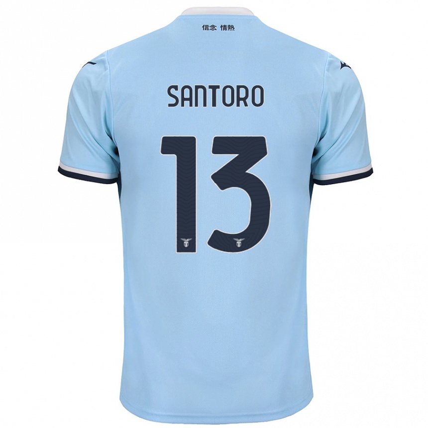 Enfant Football Maillot Martina Santoro #13 Bleu Tenues Domicile 2024/25