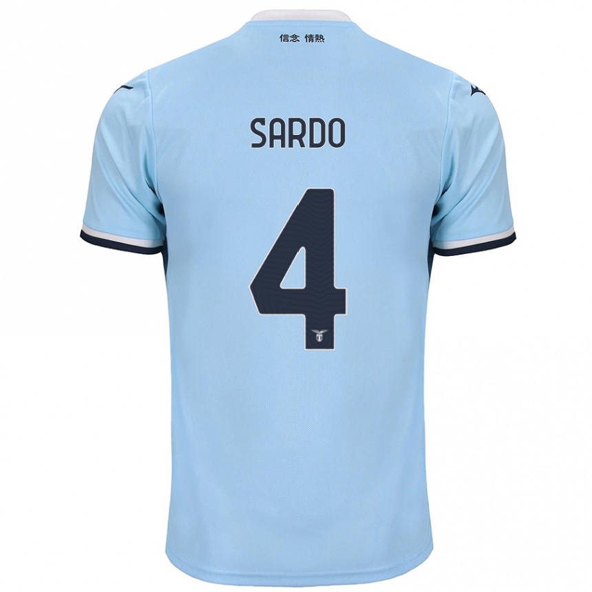 Enfant Football Maillot Jacopo Sardo #4 Bleu Tenues Domicile 2024/25