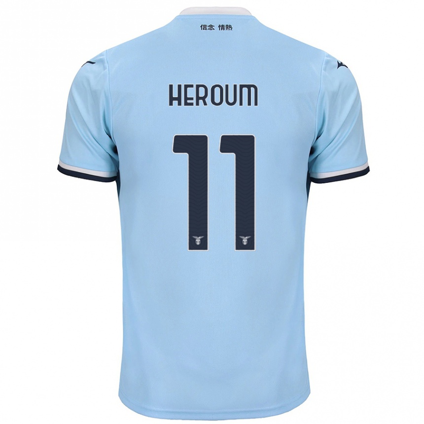 Enfant Football Maillot Nora Heroum #11 Bleu Tenues Domicile 2024/25