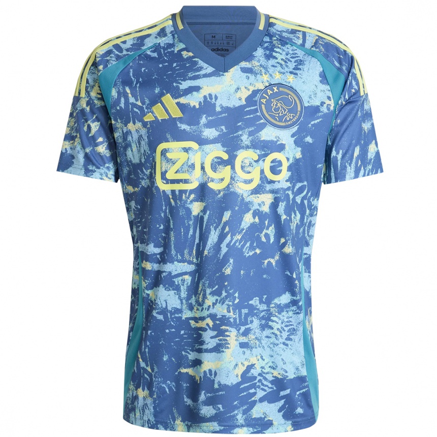 Enfant Football Maillot Marjolijn Van Den Bighelaar #11 Gris Bleu Jaune Tenues Extérieur 2024/25