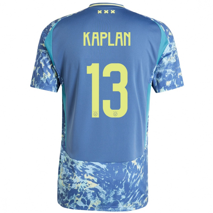 Enfant Football Maillot Ahmetcan Kaplan #13 Gris Bleu Jaune Tenues Extérieur 2024/25