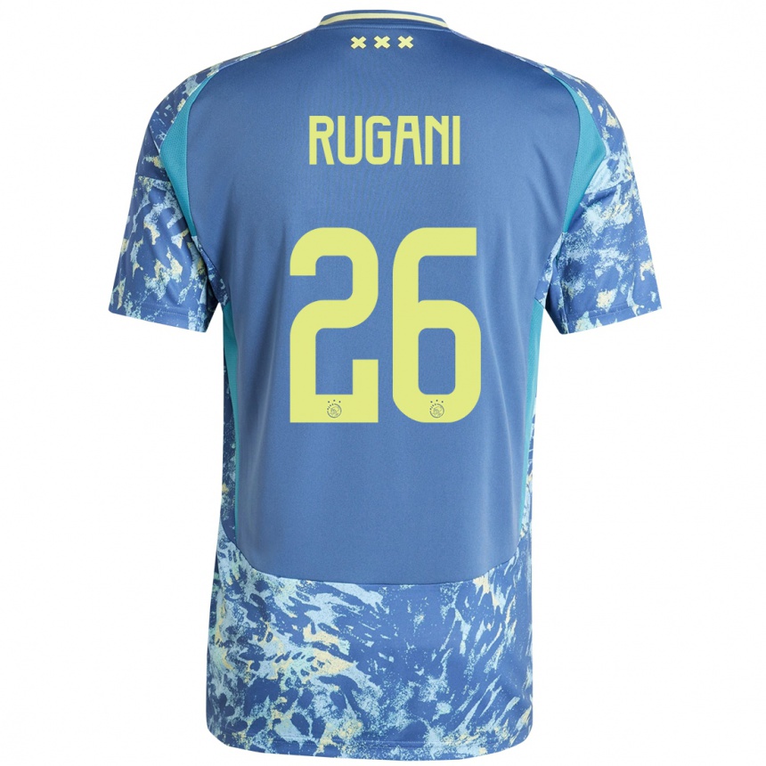 Enfant Football Maillot Daniele Rugani #26 Gris Bleu Jaune Tenues Extérieur 2024/25