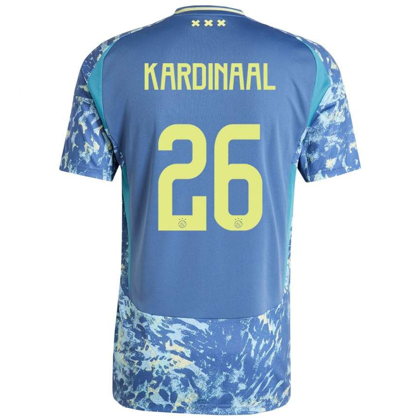 Enfant Football Maillot Isa Kardinaal #26 Gris Bleu Jaune Tenues Extérieur 2024/25