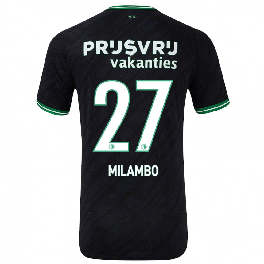 Enfant Football Maillot Antoni Milambo #27 Noir Vert Tenues Extérieur 2024/25