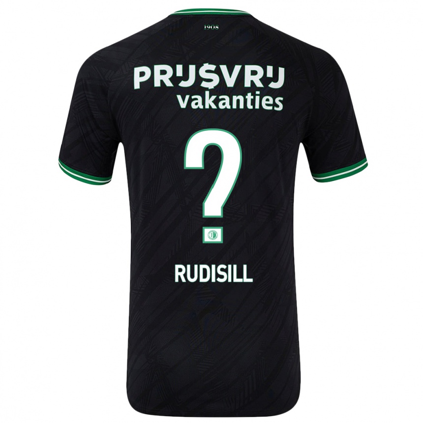 Enfant Football Maillot Paulo Rudisill #0 Noir Vert Tenues Extérieur 2024/25