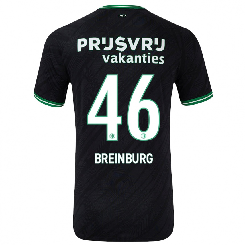 Enfant Football Maillot Rainey Breinburg #46 Noir Vert Tenues Extérieur 2024/25