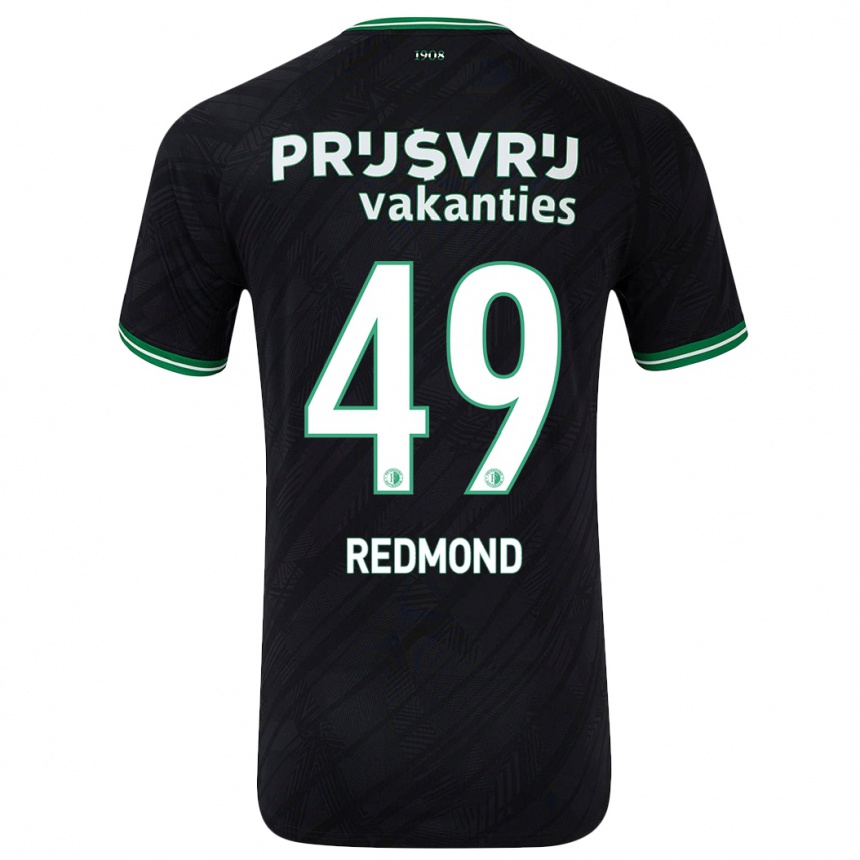 Enfant Football Maillot Zepiqueno Redmond #49 Noir Vert Tenues Extérieur 2024/25