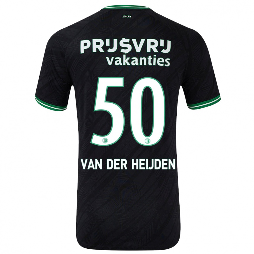 Enfant Football Maillot Délano Van Der Heijden #50 Noir Vert Tenues Extérieur 2024/25