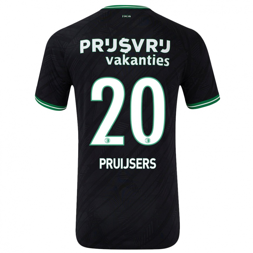 Enfant Football Maillot Tom Pruijsers #20 Noir Vert Tenues Extérieur 2024/25