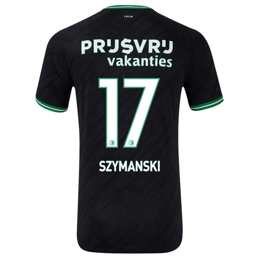 Enfant Football Maillot Sebastian Szymanski #17 Noir Vert Tenues Extérieur 2024/25