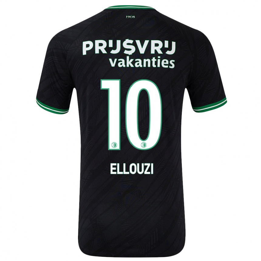 Enfant Football Maillot Sabrine Ellouzi #10 Noir Vert Tenues Extérieur 2024/25