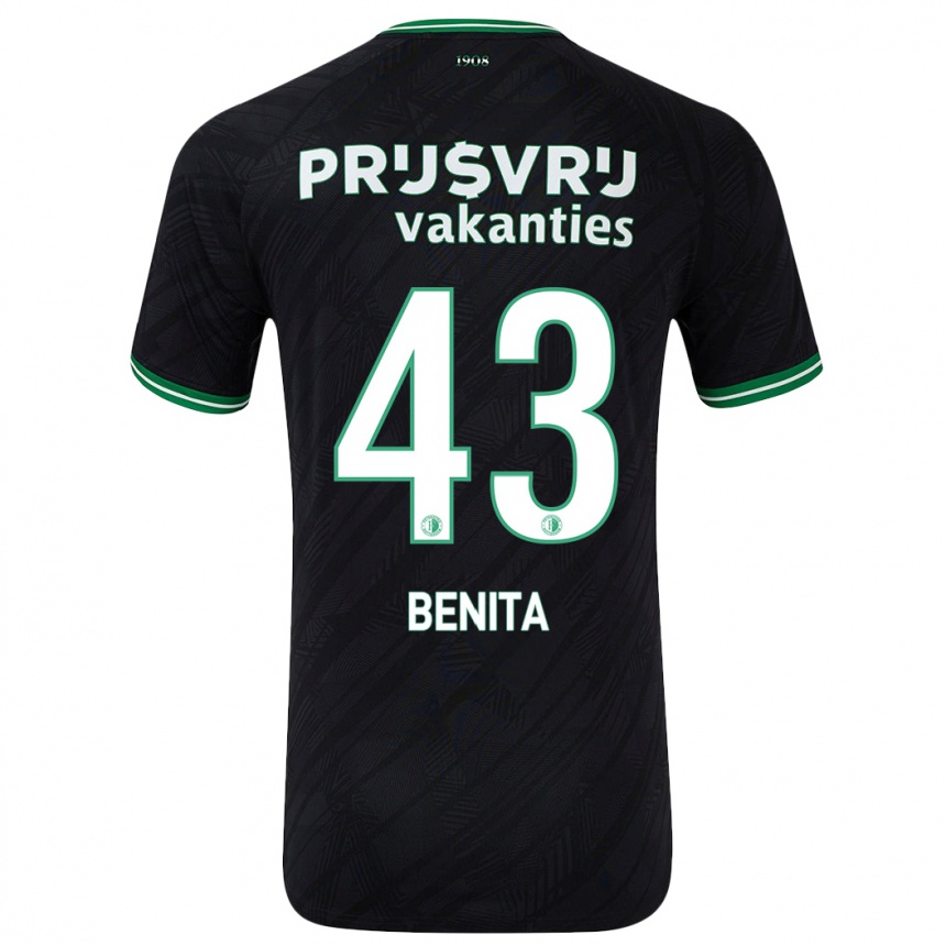 Enfant Football Maillot Mimeirhel Benita #43 Noir Vert Tenues Extérieur 2024/25