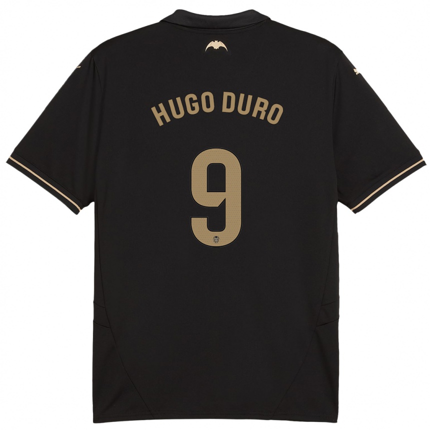 Enfant Football Maillot Hugo Duro #9 Noir Tenues Extérieur 2024/25