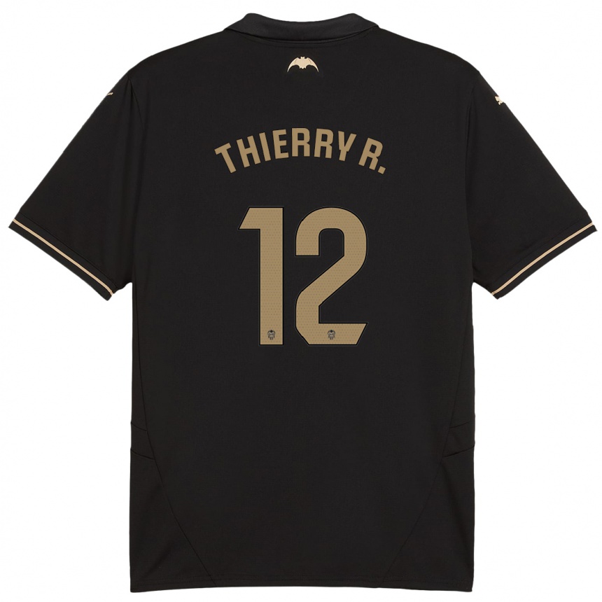 Enfant Football Maillot Thierry Correia #12 Noir Tenues Extérieur 2024/25