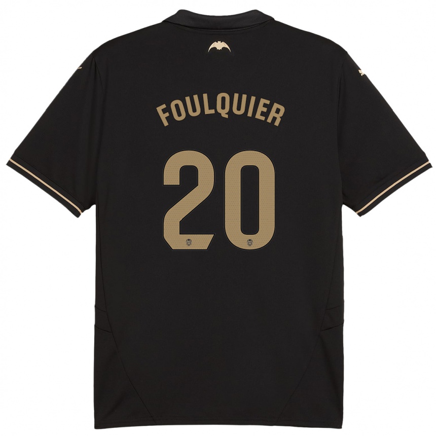 Enfant Football Maillot Dimitri Foulquier #20 Noir Tenues Extérieur 2024/25