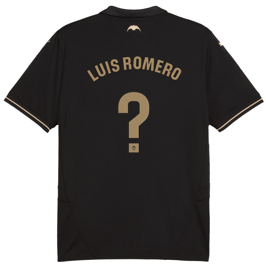 Enfant Football Maillot Luis Romero #0 Noir Tenues Extérieur 2024/25