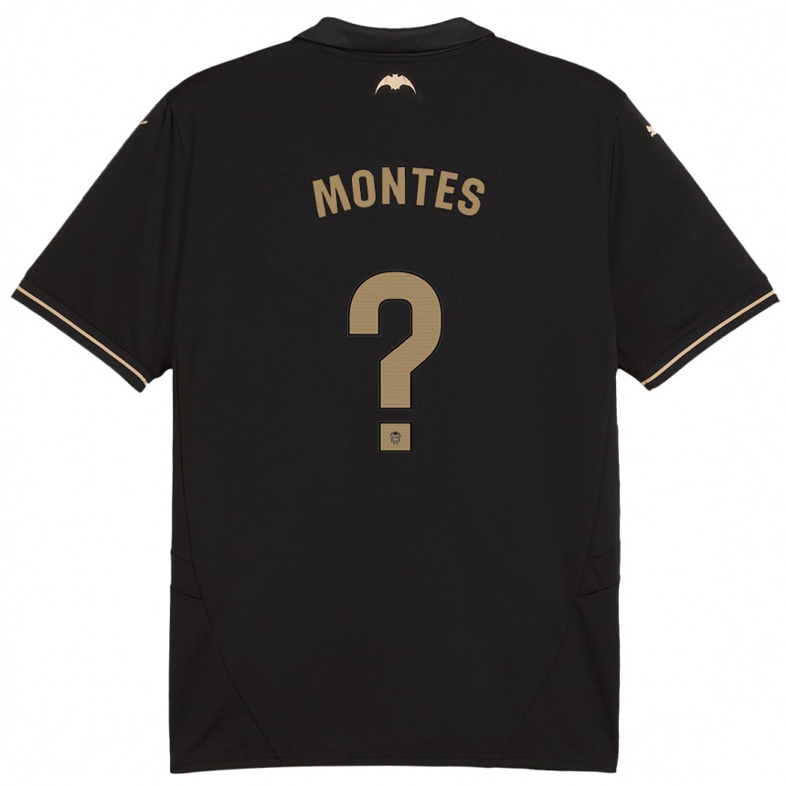 Enfant Football Maillot Jan Montes #0 Noir Tenues Extérieur 2024/25