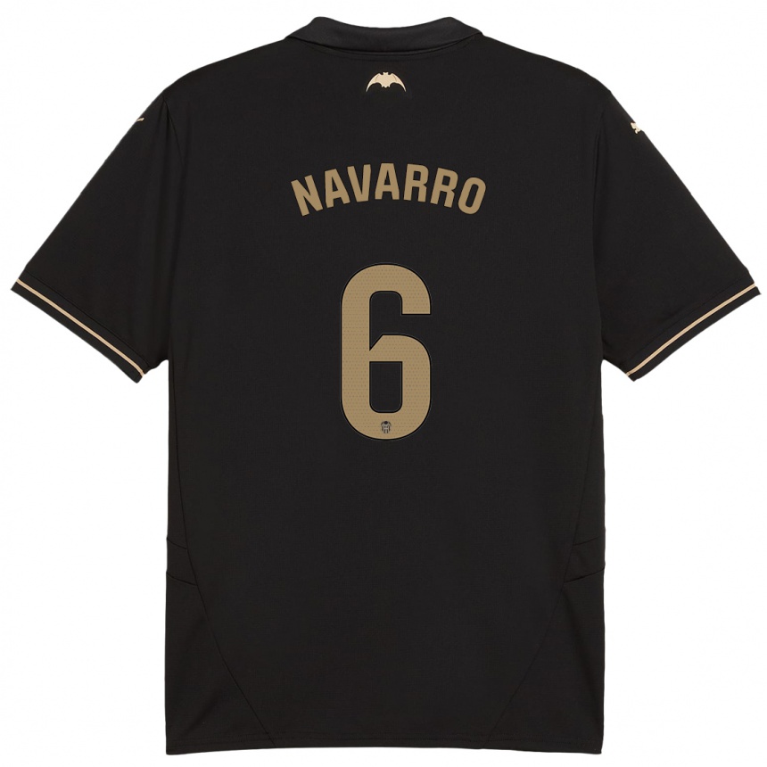 Enfant Football Maillot Javi Navarro #6 Noir Tenues Extérieur 2024/25