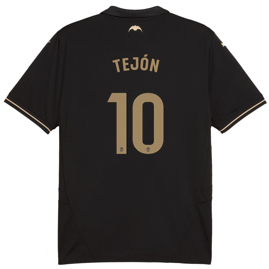 Enfant Football Maillot Martín Tejón #10 Noir Tenues Extérieur 2024/25