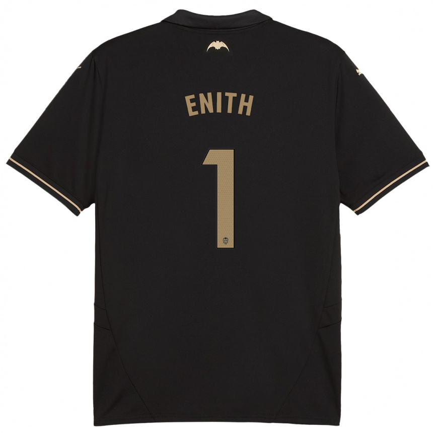 Enfant Football Maillot Enith #1 Noir Tenues Extérieur 2024/25