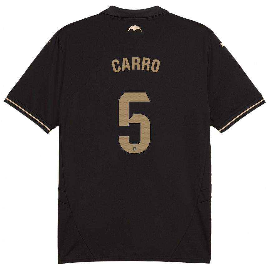 Enfant Football Maillot Marta Carro #5 Noir Tenues Extérieur 2024/25