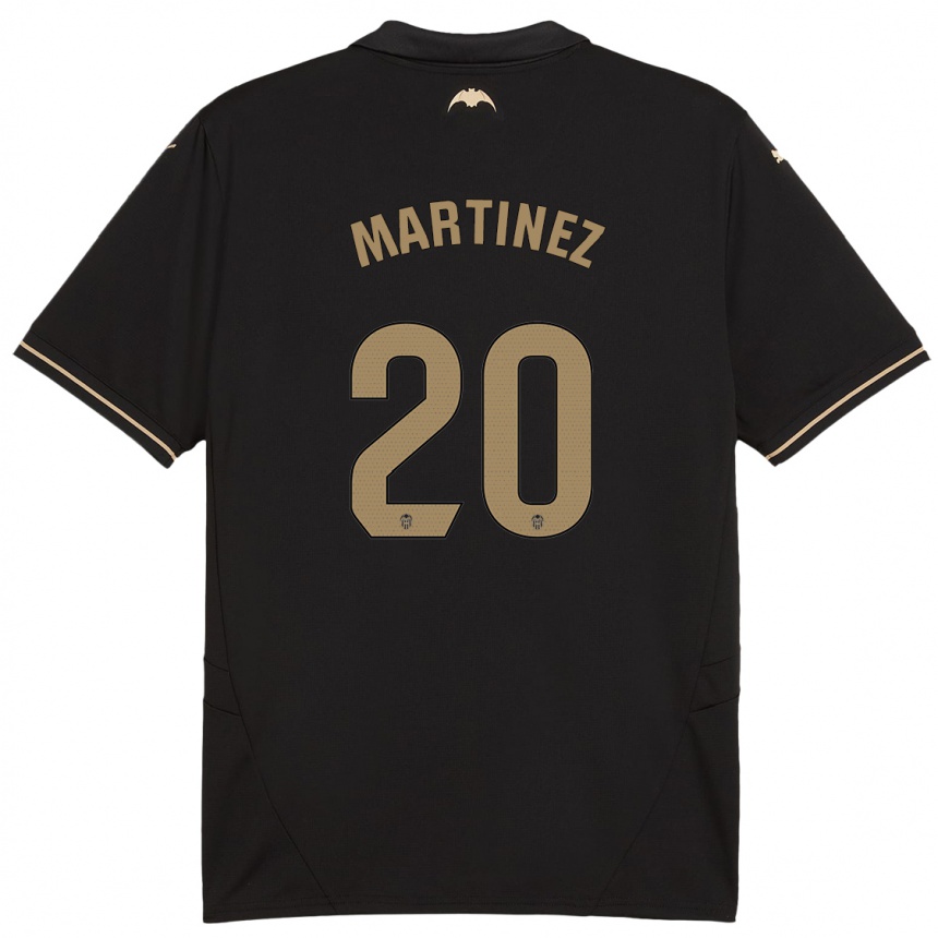 Enfant Football Maillot Asun Martínez #20 Noir Tenues Extérieur 2024/25