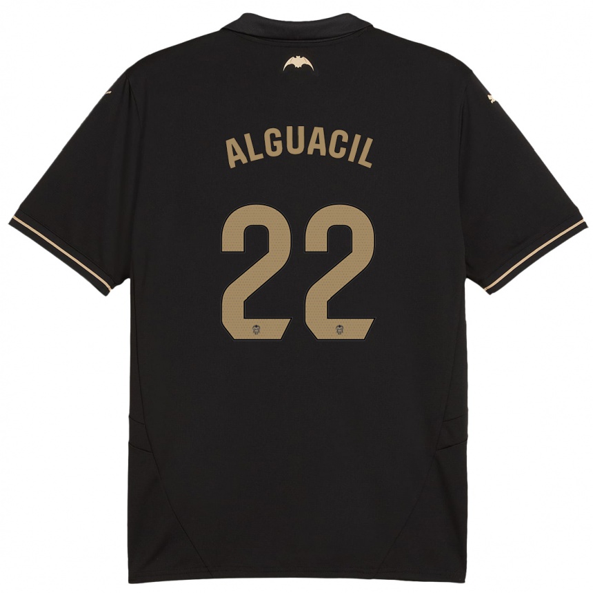 Enfant Football Maillot Ainhoa Alguacil #22 Noir Tenues Extérieur 2024/25