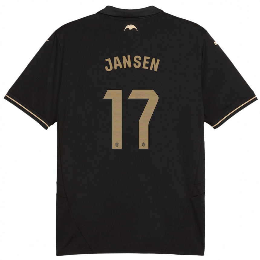 Enfant Football Maillot Ellen Jansen #17 Noir Tenues Extérieur 2024/25