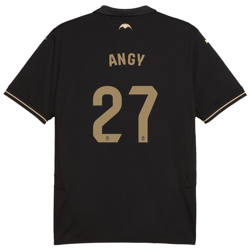 Enfant Football Maillot Angy #27 Noir Tenues Extérieur 2024/25