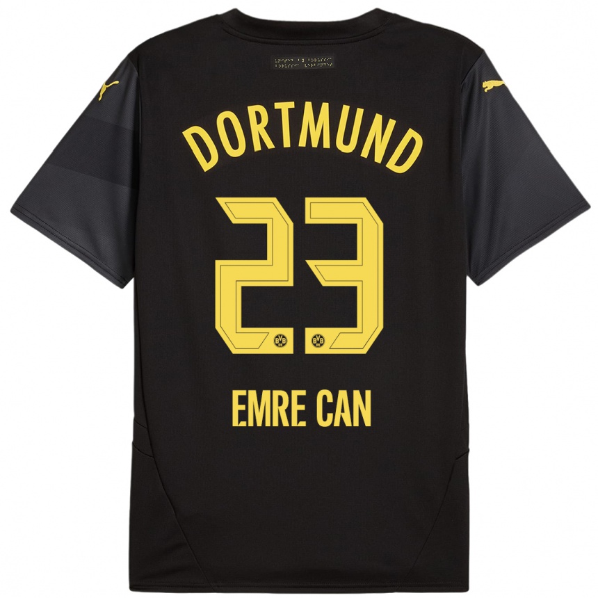 Enfant Football Maillot Emre Can #23 Noir Jaune Tenues Extérieur 2024/25