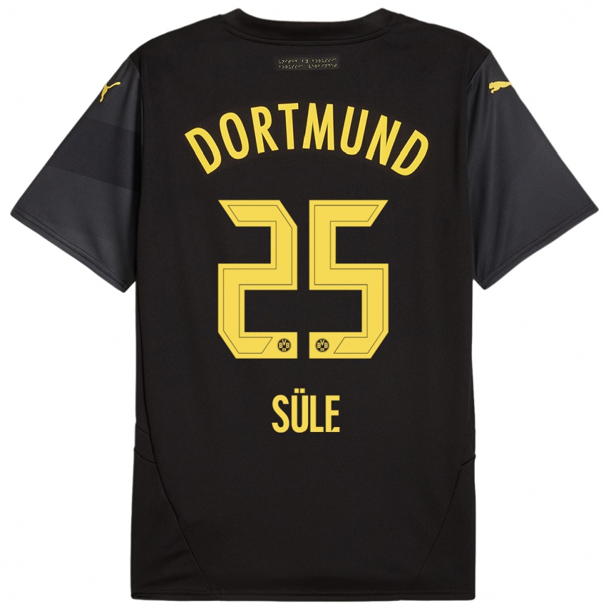 Enfant Football Maillot Niklas Sule #25 Noir Jaune Tenues Extérieur 2024/25