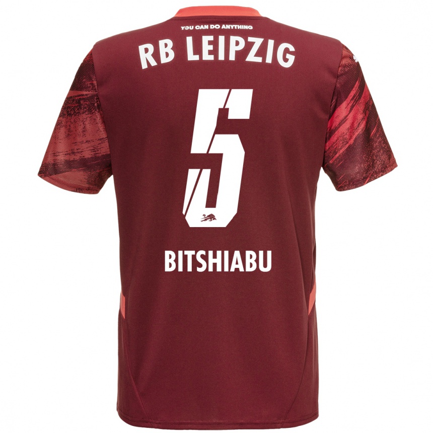 Enfant Football Maillot El Chadaille Bitshiabu #5 Bordeaux Tenues Extérieur 2024/25