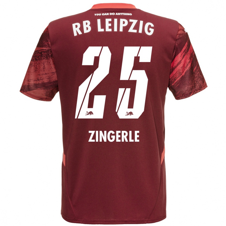 Enfant Football Maillot Leopold Zingerle #25 Bordeaux Tenues Extérieur 2024/25