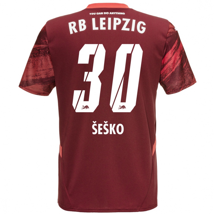 Enfant Football Maillot Benjamin Sesko #30 Bordeaux Tenues Extérieur 2024/25