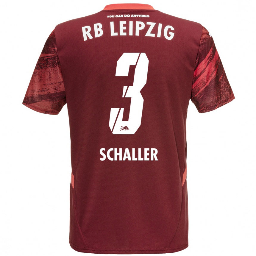 Enfant Football Maillot Josefine Schaller #3 Bordeaux Tenues Extérieur 2024/25