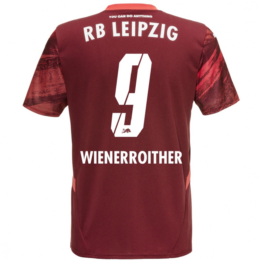 Enfant Football Maillot Katja Wienerroither #9 Bordeaux Tenues Extérieur 2024/25